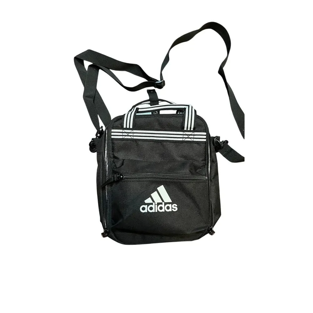 Adidas Insulated Black Squad Lunch Box - Excellent Condition Black & White